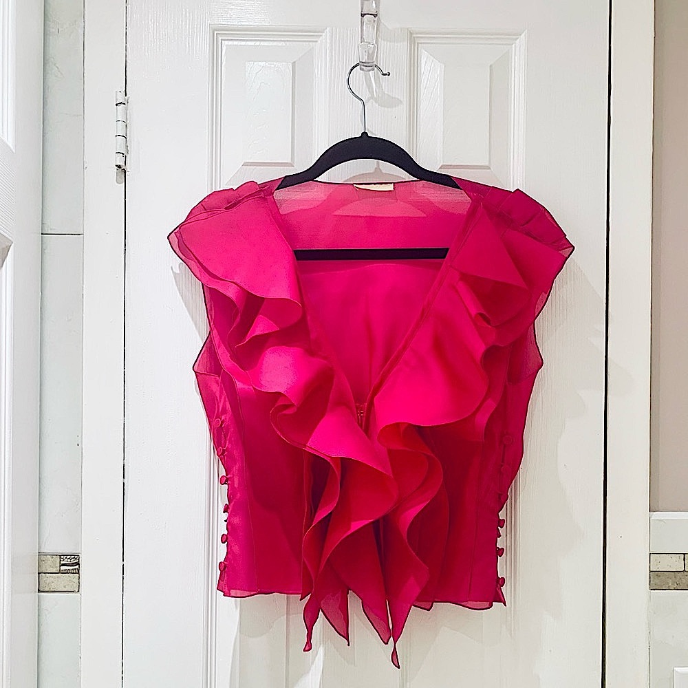 NWOT NINA RICCI SILK SLEEVELESS TOP / BLOUSE